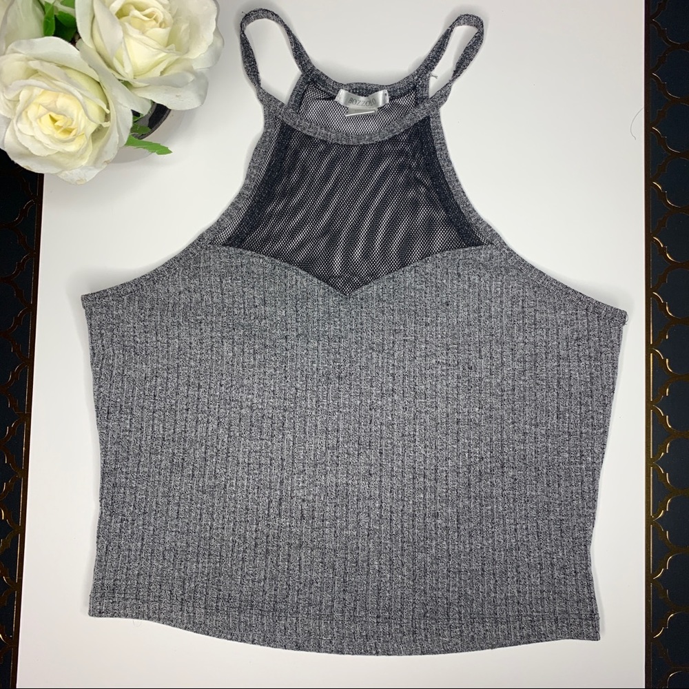 Bozollo Gray Crop Top
